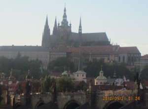 プラハ城朝の景色